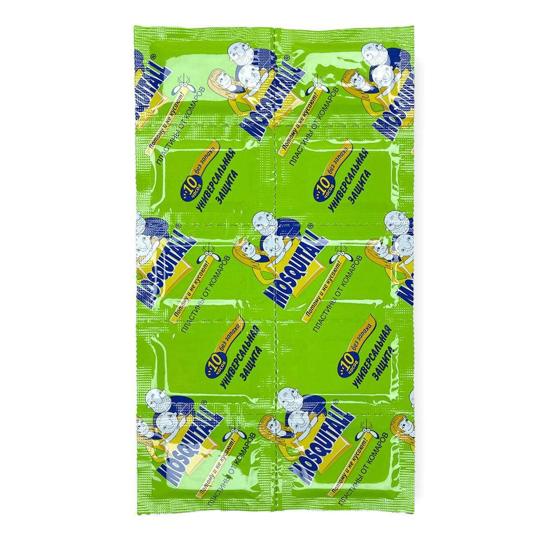 

Пластины от комаров для фумигатора 10 шт, Mosquitall