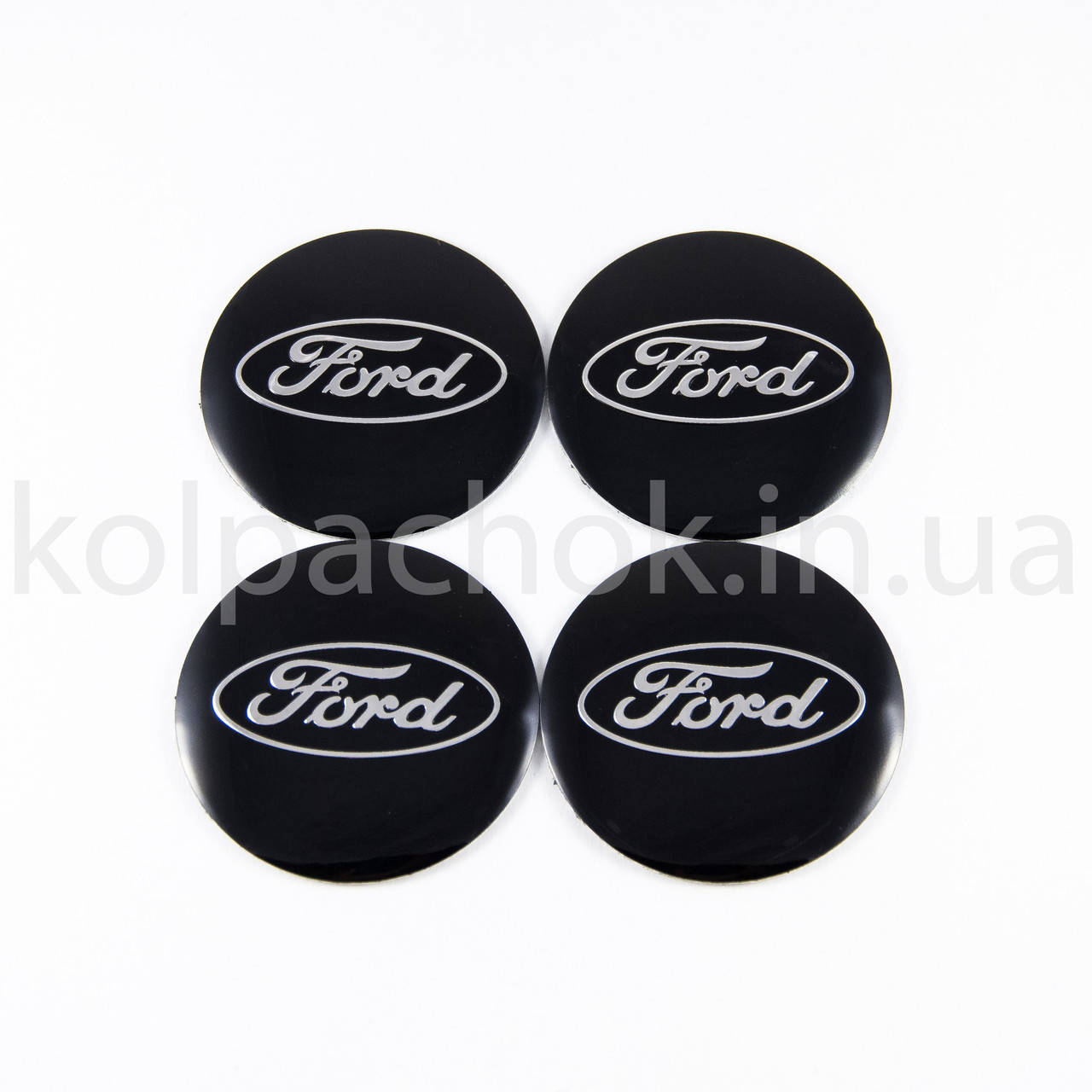 

Наклейки для колпачков на диски Ford черные (56мм), Черный