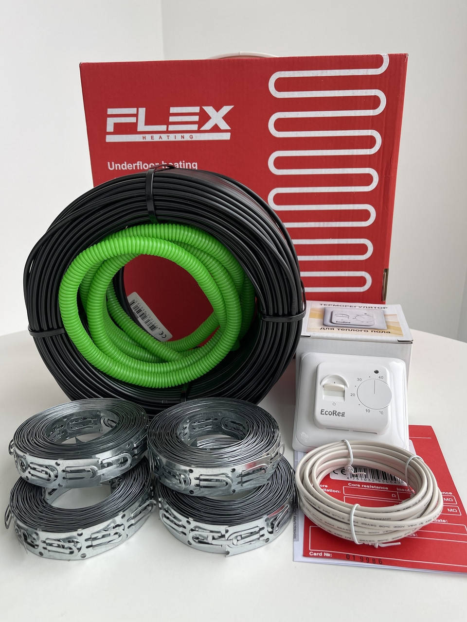 

8 m2 Teплый пол под плитку электрический Flex 80 нагревательный кабель 4мм