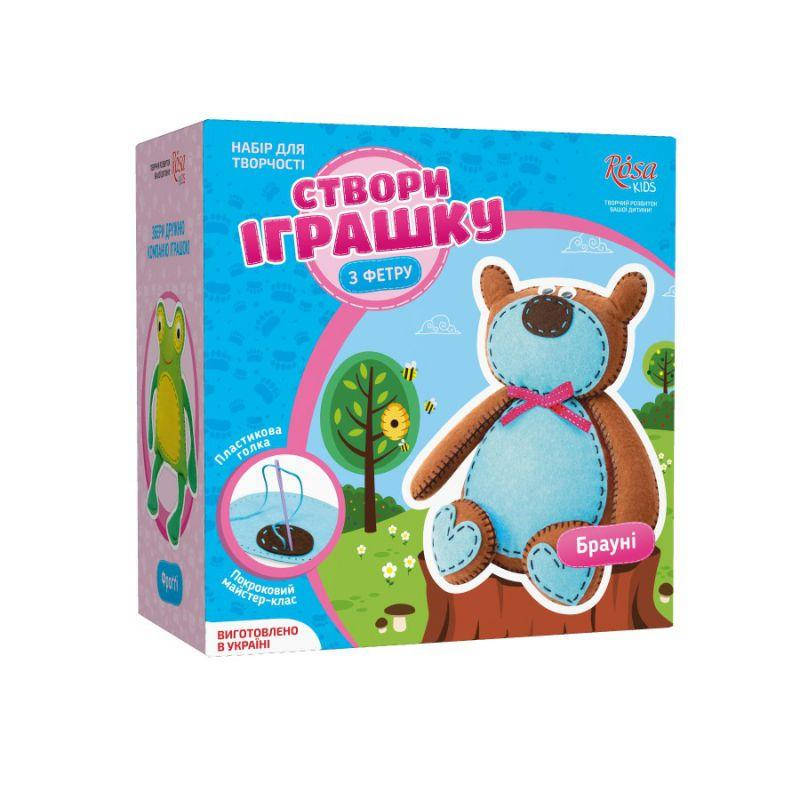 

Набор создай игрушку из фетра медвеженок Брауни, ROSA KIDS