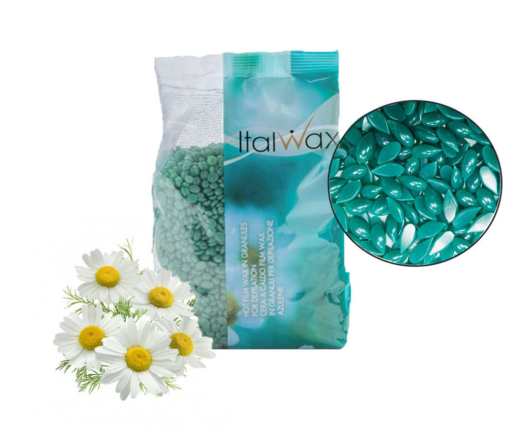

Воск для депиляции пленочный горячий в гранулах Azulen ItalWax, 500 г - азулен (ромашка)