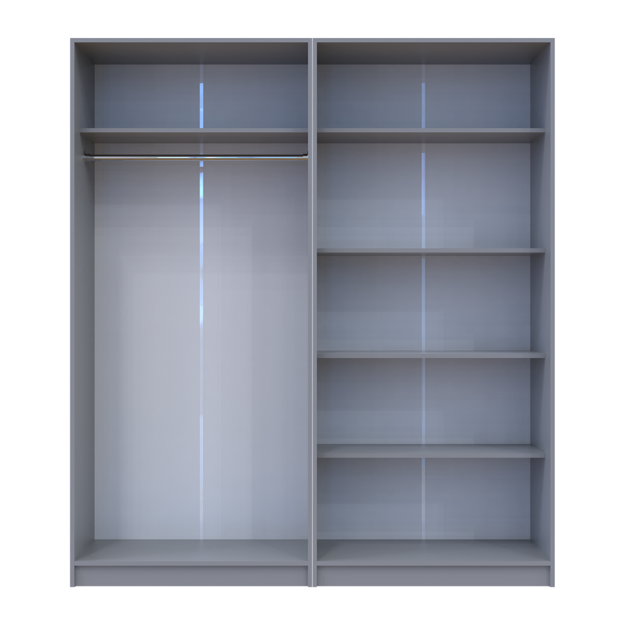 Комплект Doros Промо з полицями Сірий 2+2 ДСП 180х48х204 (80737771) 5