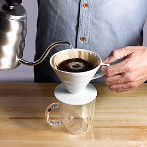 

Пуровер Hario V60 01, Белый, для заваривания фильтр кофе