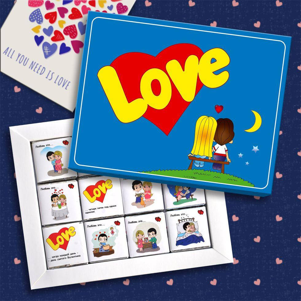 

Шоколадный подарочный набор Shokosmile Love is 60 г, Лов із, лов из