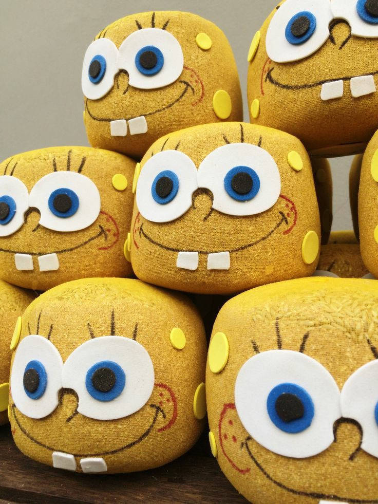 

Спанч Боб Губка Боб Травянчик игрушка вазон развивающая декор эко человечек живая игрушка, Зелёный