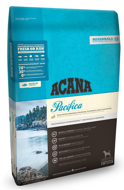 

Корм Acana (Акана) Regionals PACIFICA DOG для собак всех пород и возрастов (лосось + камбала + сельдь) 11,4 кг