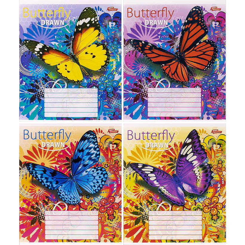 

Тетрадь 36 листов клетка "МРІЇ" / Бабочки