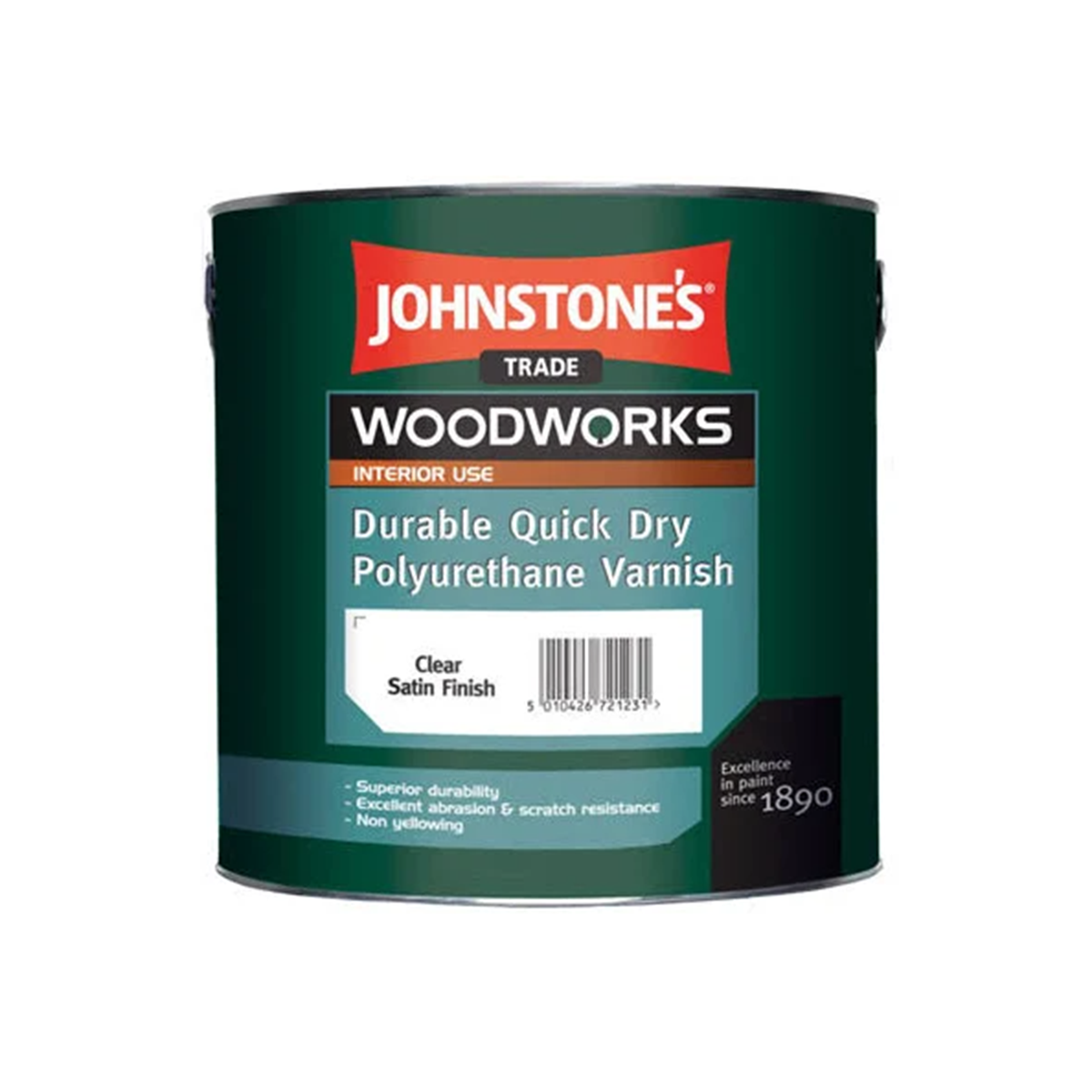 

Акриловый лак Johnstone`s Durable Quick Dry Polyurethane Varnish Clear Satin полуматовый 2.5л
