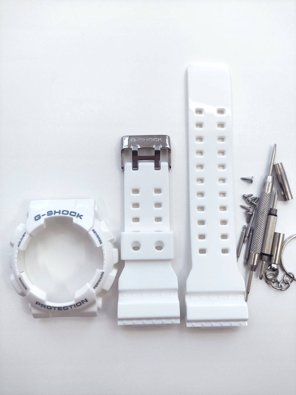 

Casio ремешок, безель (рант) для часов G-SHOCK BEZEL GA-110-1A GA-100 GA-110 GD-100 GD-120. Глянцевый. Белый