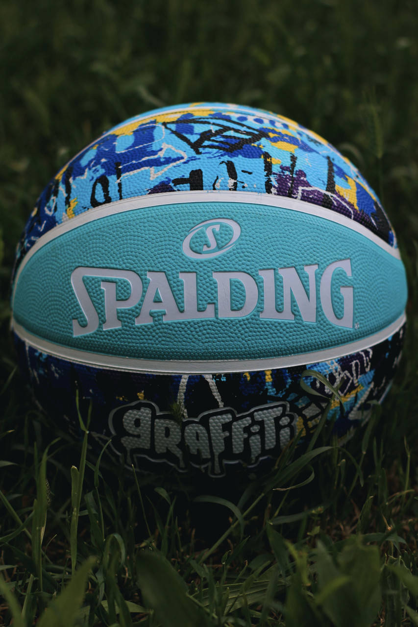 

Мяч баскетбольный резиновый №7 SPALDING GRAFFITI синий-голубой. Профессиональный мяч для баскетбола