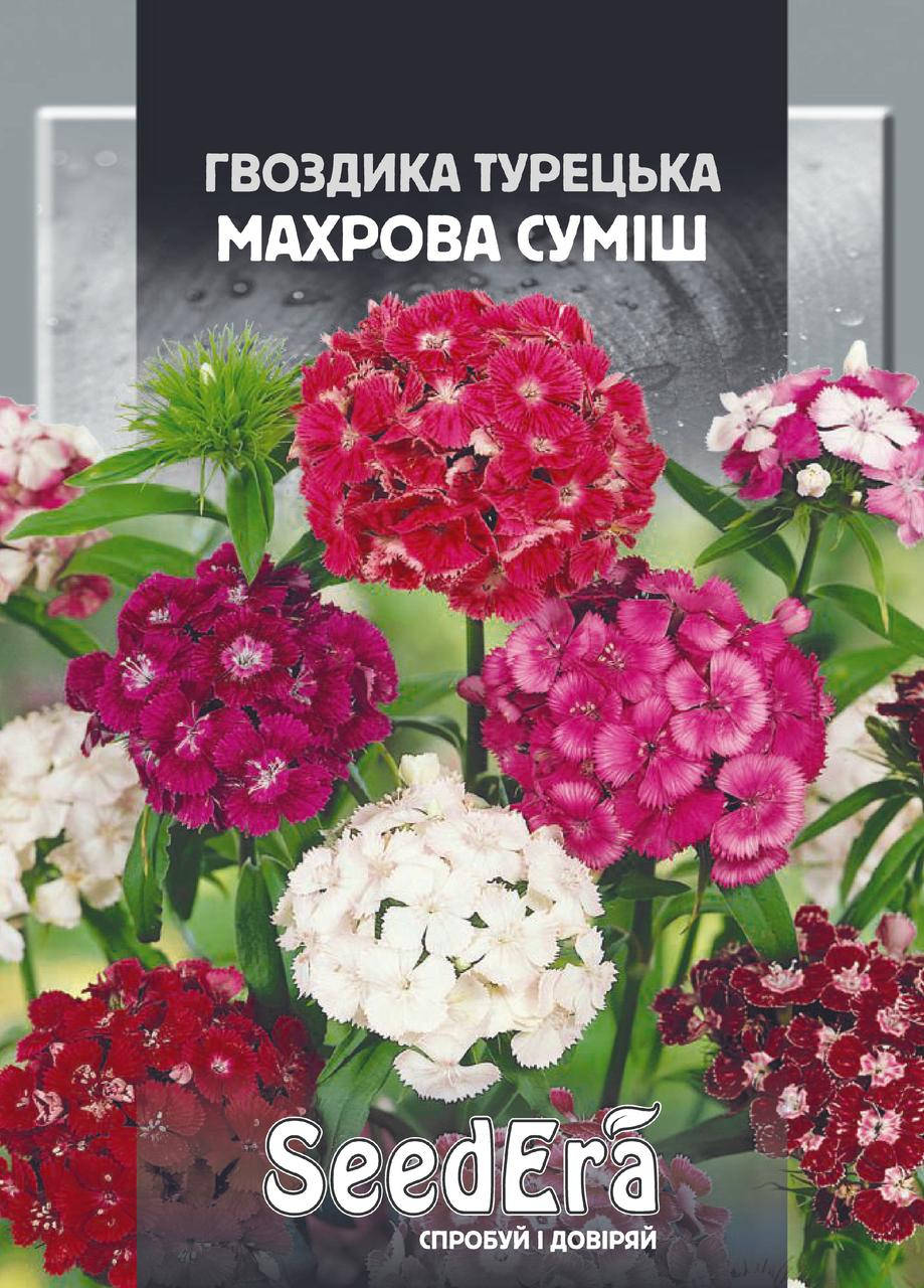 

Семена Гвоздика турецкая Махровая Смесь 5 граммов SeedEra, Разные цвета