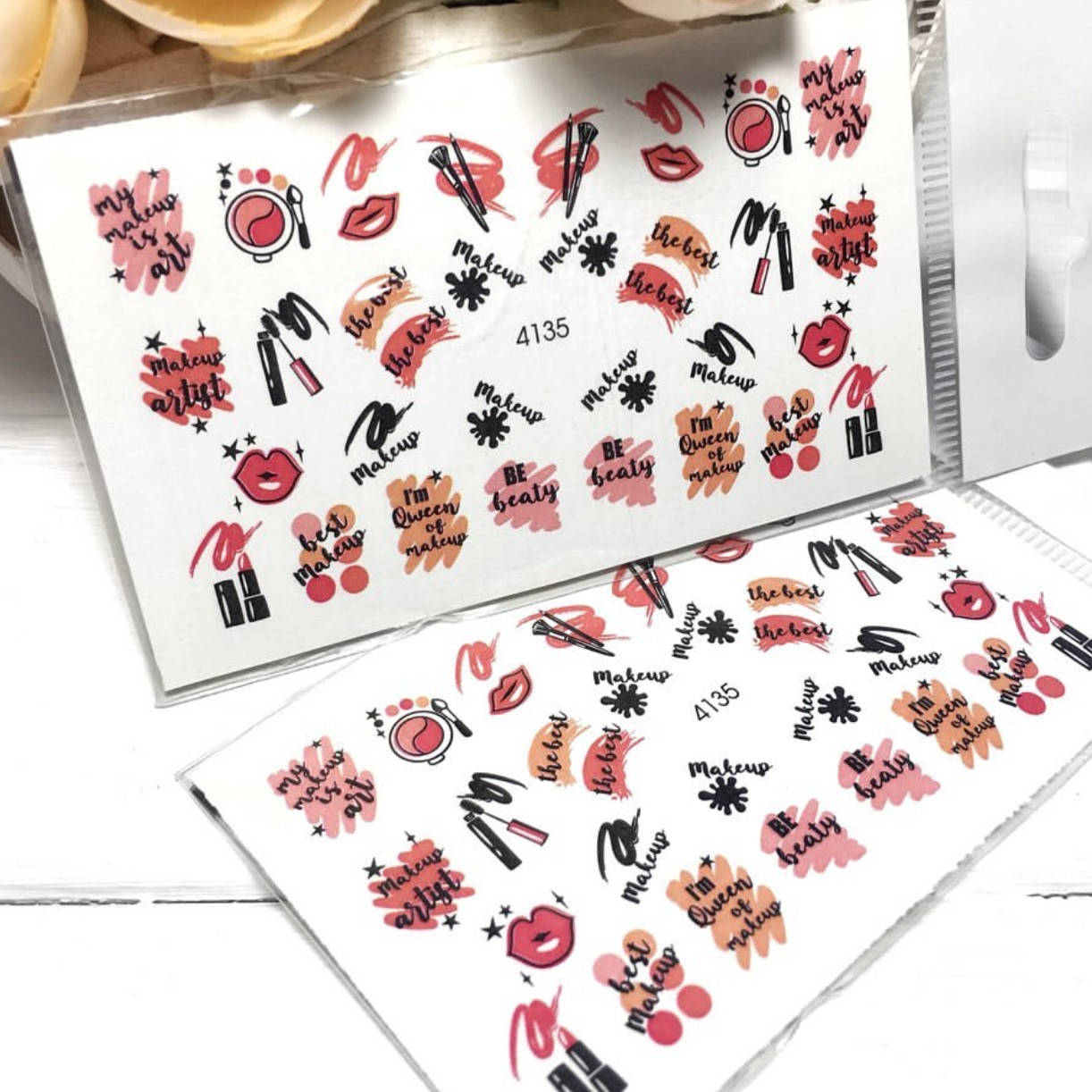 

Слайдер-дизайн, водные наклейки для ногтей №4135, Разные цвета