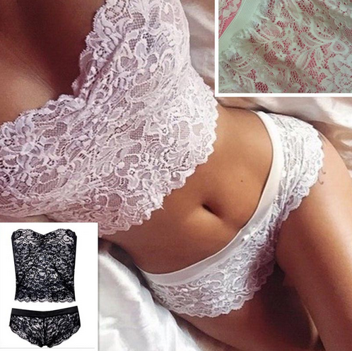 

Кружевное комплект белья , топ и трусики из кружева, Красный