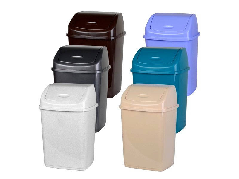 

Відро для сміття з поворотною кришкою - 18,0л, Разные цвета
