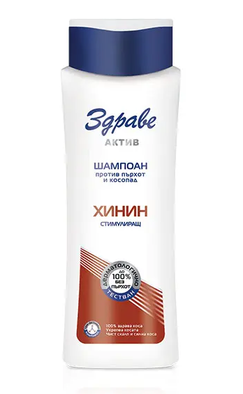 

Шампунь против перхоти Zdrave Active с хинином 400 мл