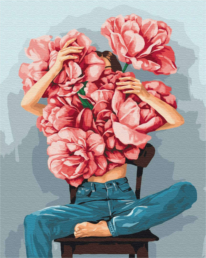 

Картина по номерам Brushme Пионы в объятиях OBS52115 40x50 см