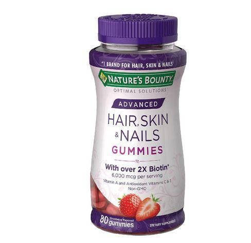 

Жевательные мультивитамины для волос кожи и ногтей Nature's Bounty Optimal Solutions Advanced x2 Biotin