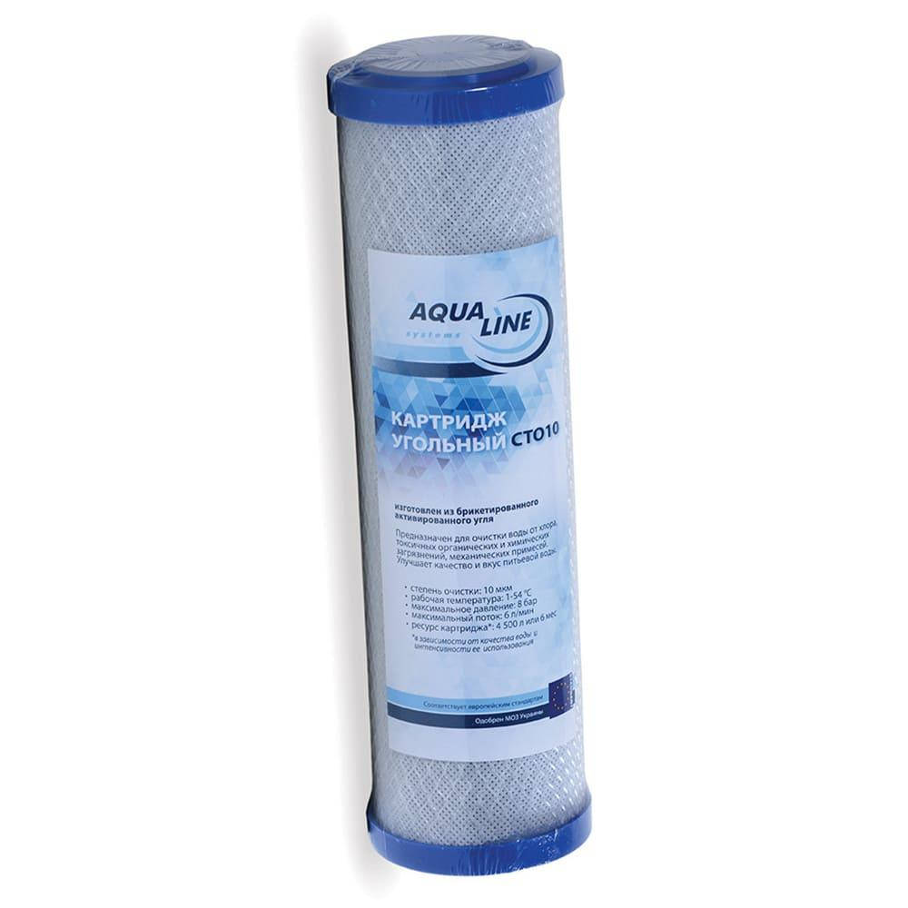 

Прессованный угольный картридж Aqualine CTO-10