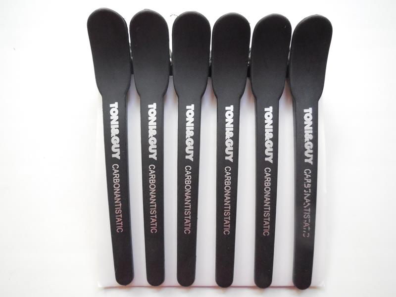 

Зажим для волос Тони карбон средний сплошной 6 шт