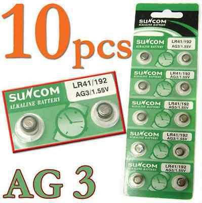 

Батарейка таблетка LR41/192 AG3/1.55v Suncom Alkaline Battery (Блистер 10шт.)