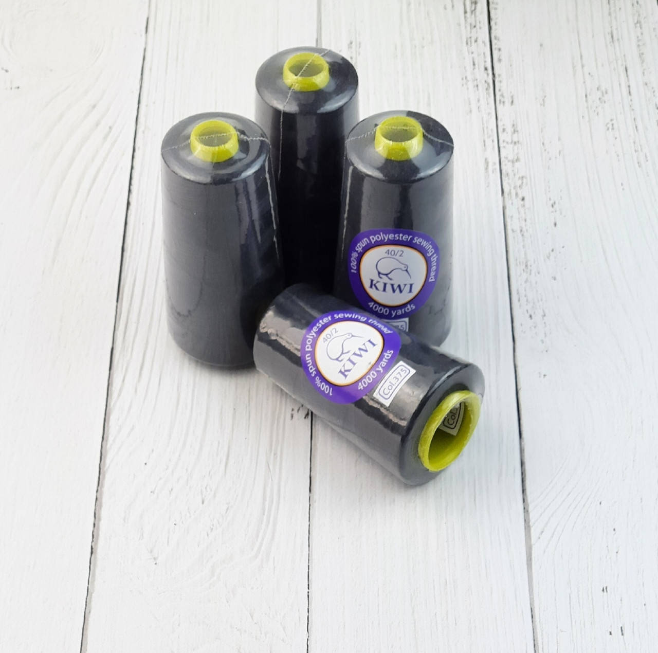 

375 Швейные нитки Kiwi 40/2 (4000 ярдов) МОКРЫЙ АСФАЛЬТ, Черный