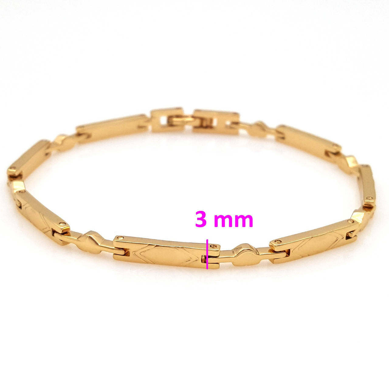 

Браслет позолоченный, с резным узором, p. 19 без камней, 18К