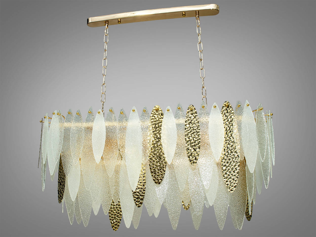 

Люстра овальной формы для гостиной 18039-900x350G, Синий