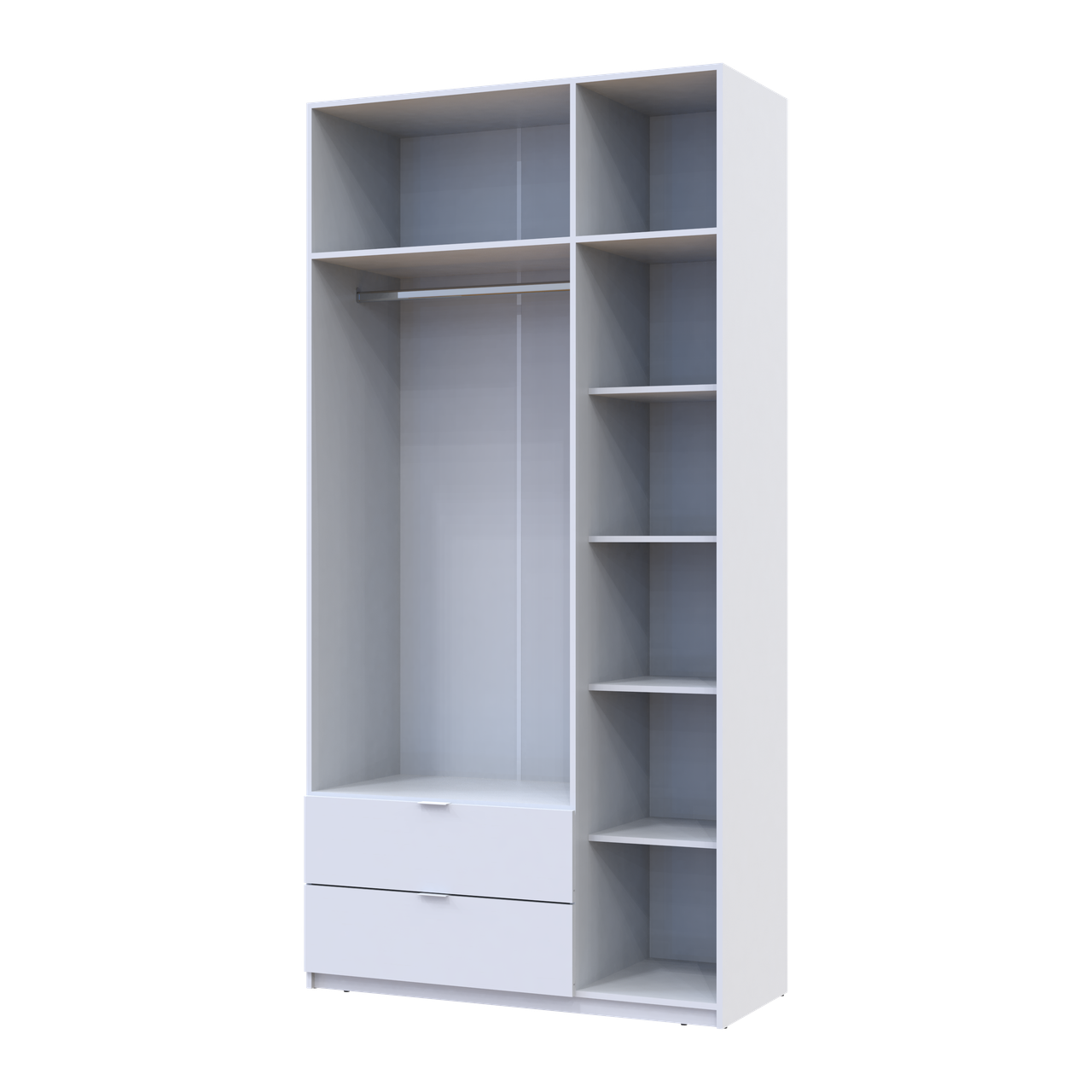 Розпашна Шафа для одягу Doros Лукас Білий 3ДСП 120х50х240 (80737796) 4