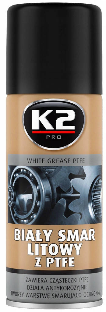 

Средство для смазки белый литиевый спрей K2 PRO WHITE Grease PTFE 400 мл (W121)