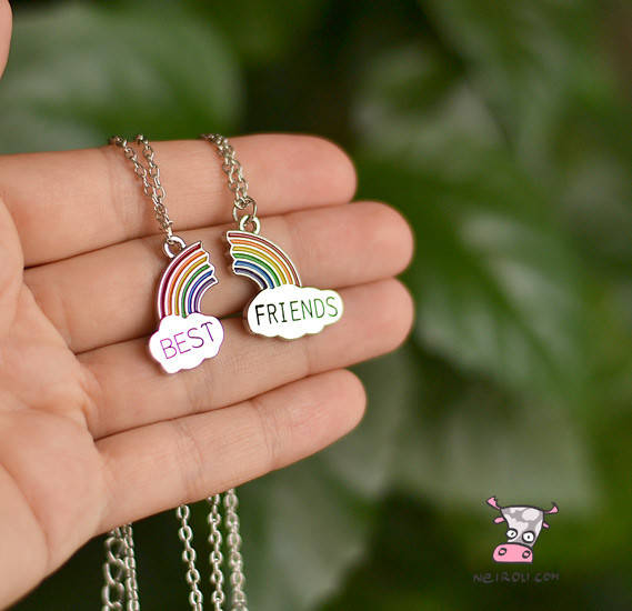 

Кулон парный для друзей "Best Frirnds. Радуга". Цена за 1 пару