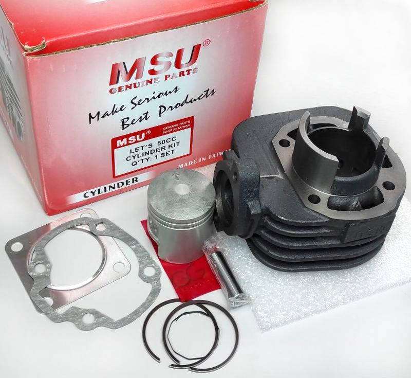 

Поршневая (ЦПГ) в сборе Suzuki 50cc LETS (LETS II)﻿ MSU Taiwan Сузуки Летс