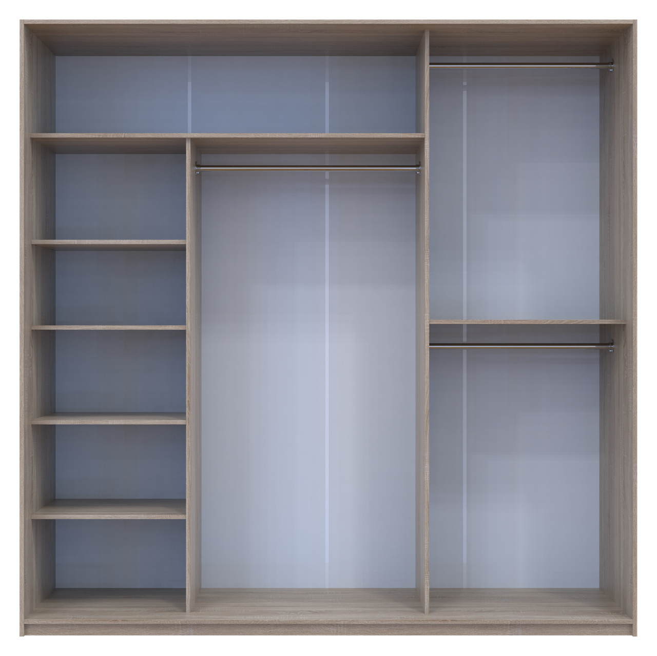 Шафа купе Doros Сіті Лайт Дуб сонома 3 ДСП 225х60х225 (42002137) 7