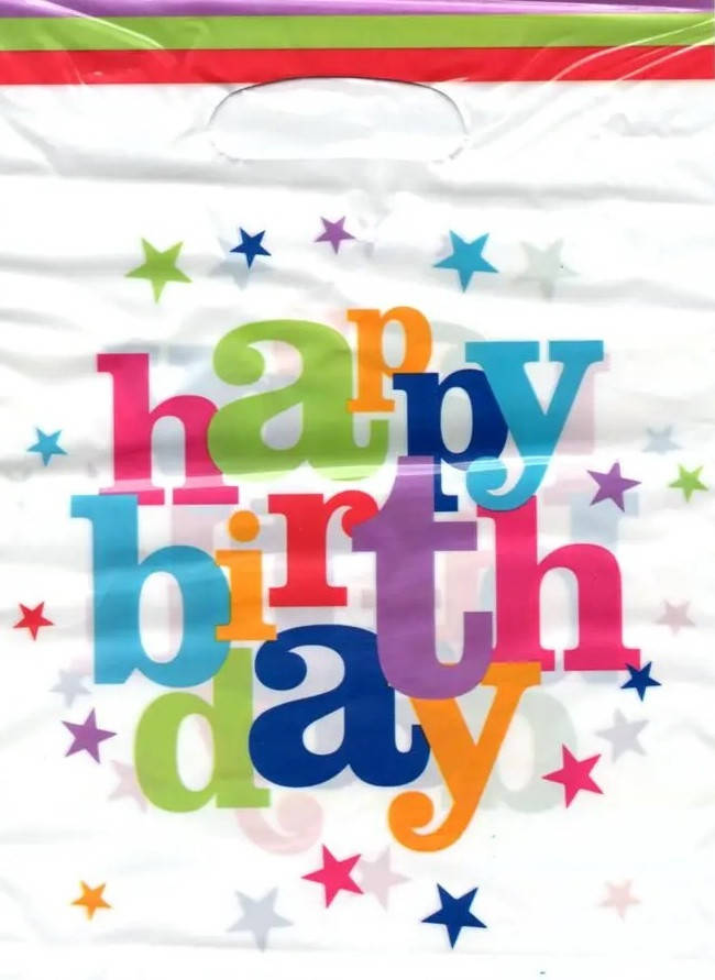 

Пакеты подарочные детские "Happy Birthday" 25х16см, 10шт, Разные цвета