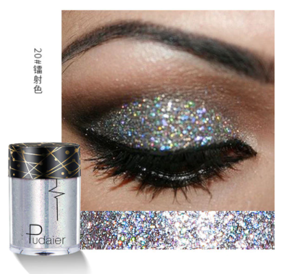 

Голографические блестки, блестящие мерцающие пигментные тени для век, татуировка губ, ногтей, тела 20