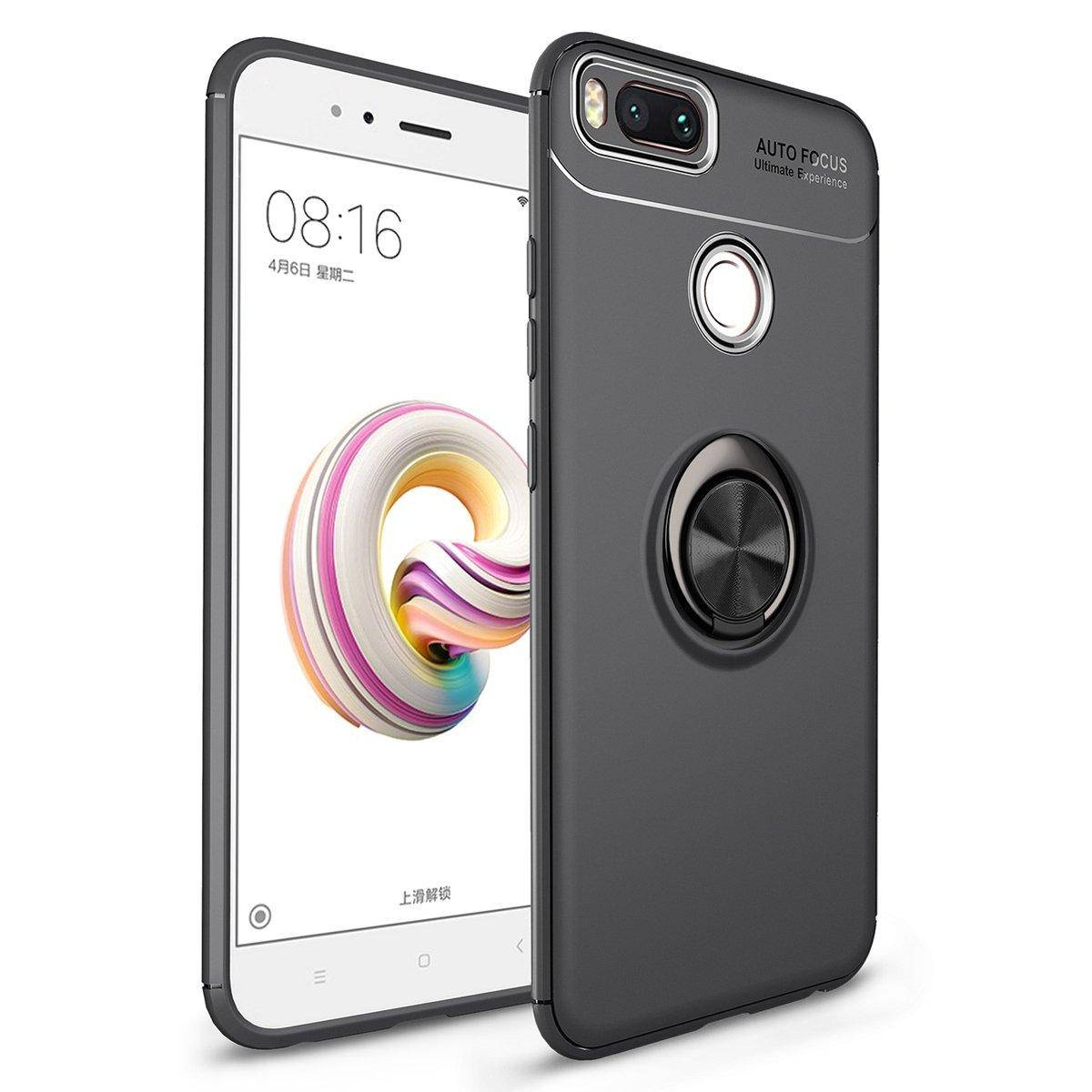 

Чехол TPU Ring для Xiaomi Mi A1 / Mi5x бампер оригинальный Black с кольцом, Черный