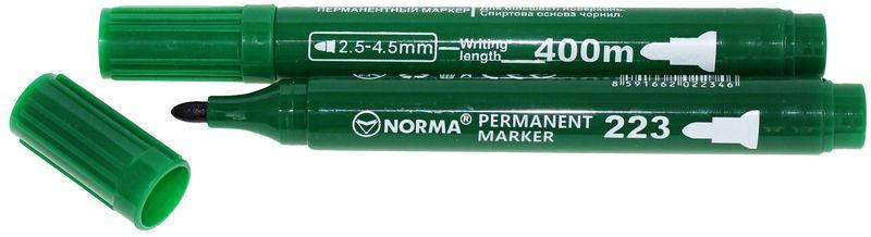 

Маркер "Norma" 223-04N круг. Permanent 2,5-4,5мм зелений, Зелёный