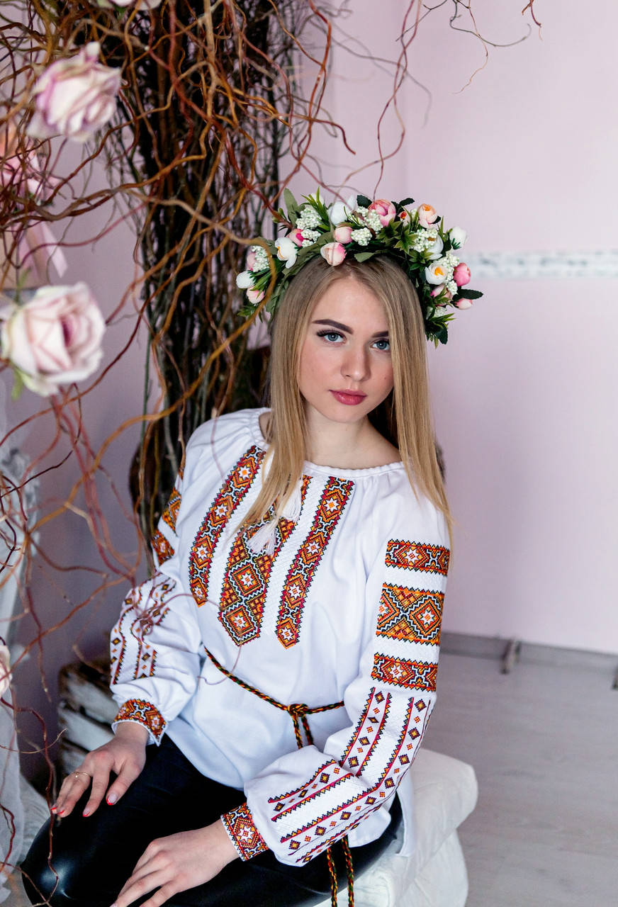 

Вишиванка жіноча Золота домоткане полотно