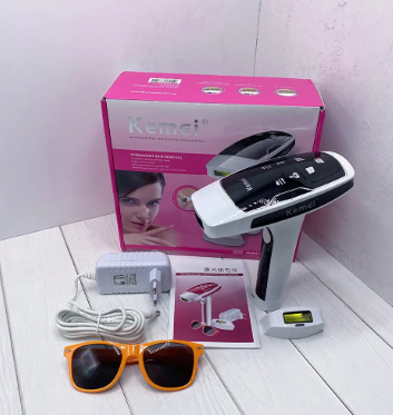 

Лазерный фотоэпилятор, женский для лица и тела со съёмными картриджами, TMQ KM-6812
