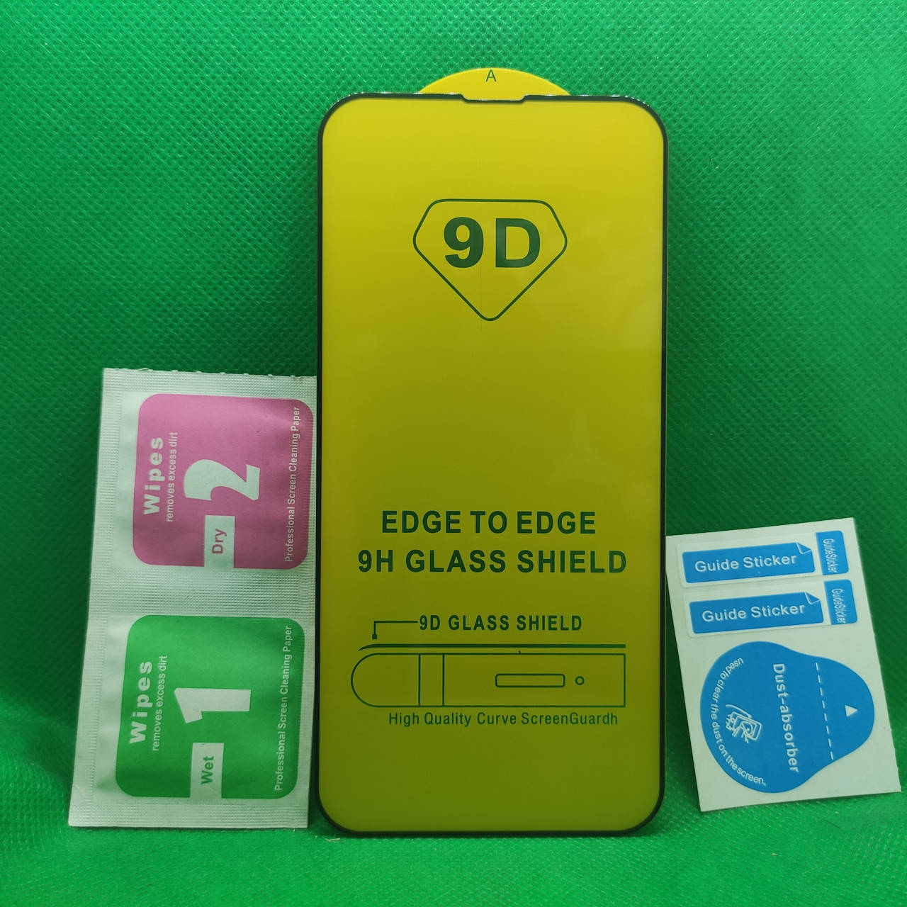 

Защитное стекло для iPhone 13 Full Glue 9D 9H на весь экран телефона клей по всей поверхности Черный