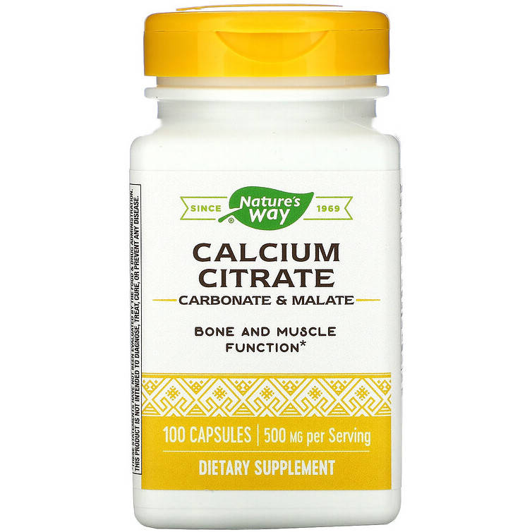 

Цитрат кальция Nature's Way "Calcium Citrate" 500 мг (100 капсул)