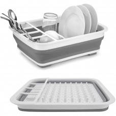 

Сушилка для посуды складная силиконовая белая Collapsible Drying 00085