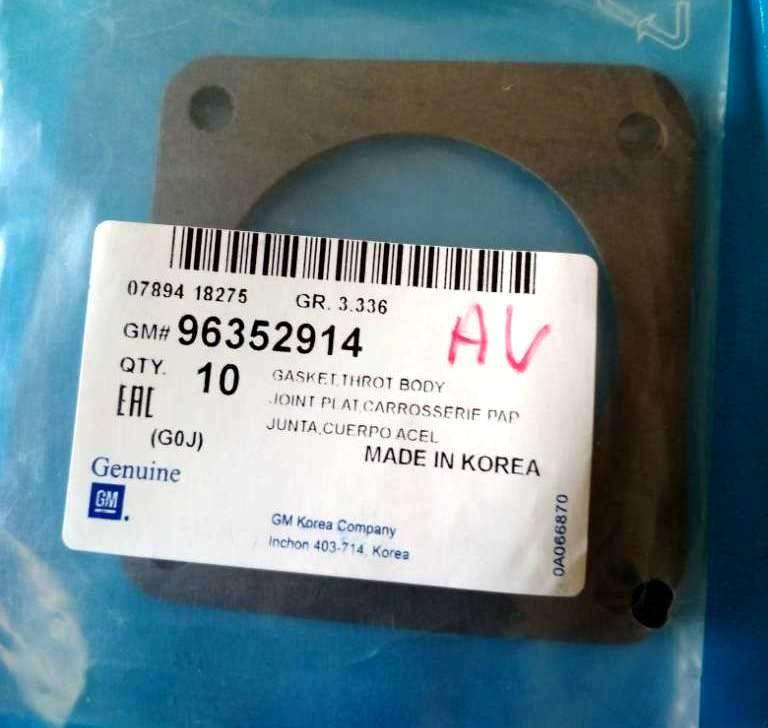 

Прокладка дроссельной заслонки AVEO 1,5 GM 96352914 (шт.)