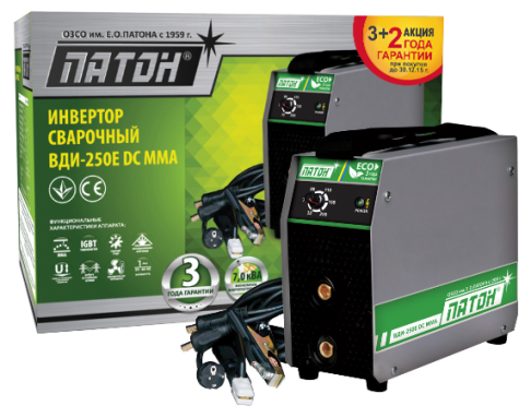 

Зварювальний апарат інвертор ВДИ- 250E DC MMA 220В/250А