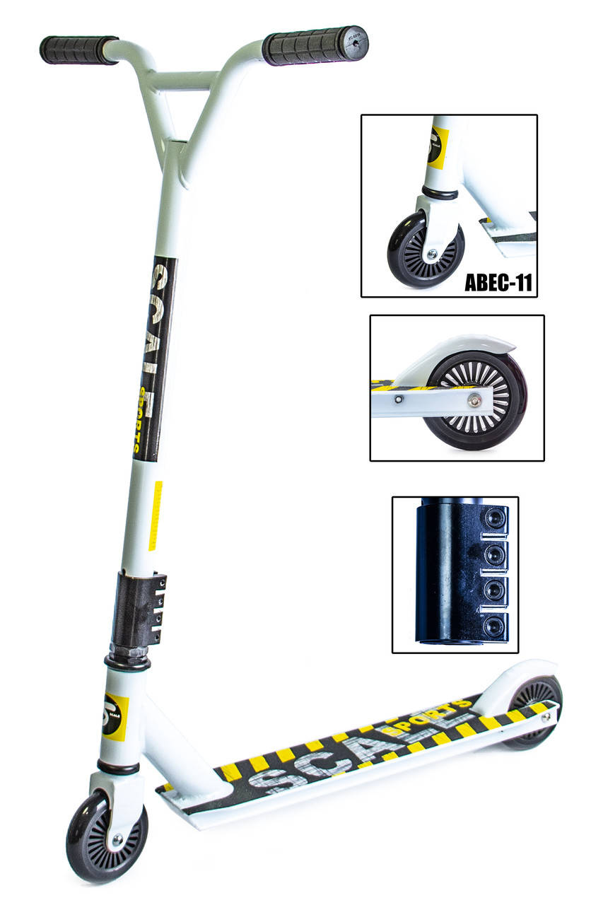 

Трюковый самокат для детей Tornado Scale Sports Abec-7 Белый