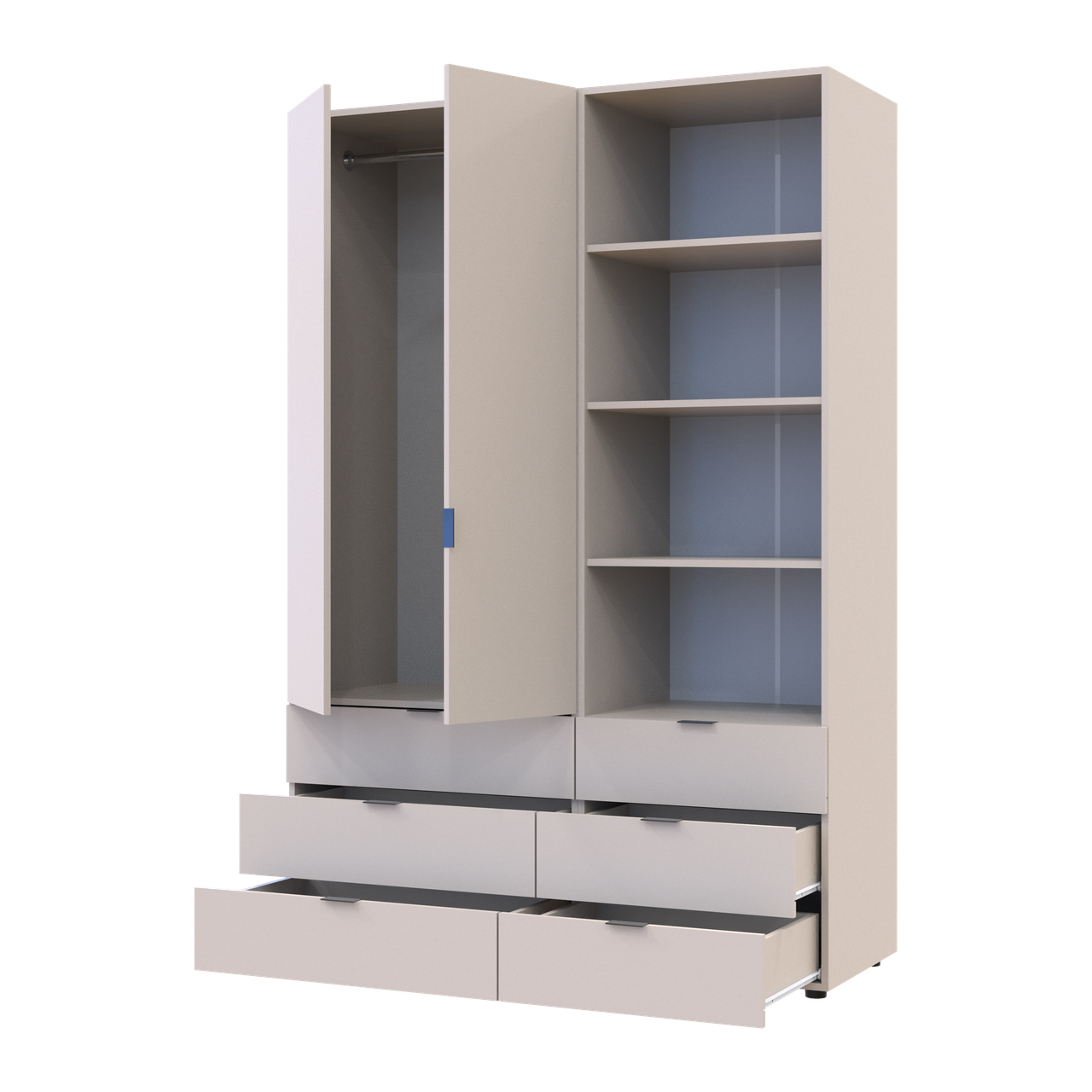 Шафа для одягу Doros Гелар Кашемір 2ДСП з пеналом 137.5х49.5х203.4 (42005174) 2