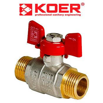 

Кран шаровый вода 1" ШШ бабочка Czech Product