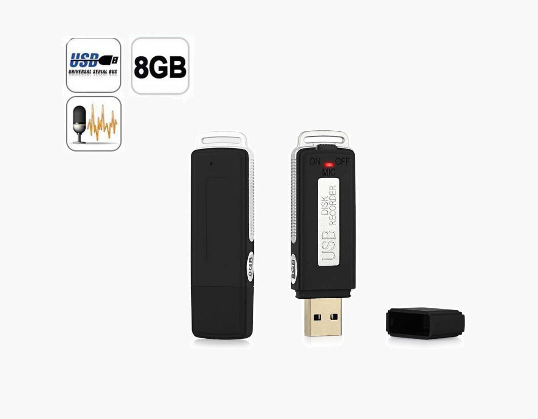 

USB Флешка диктофон 8гб, Черный
