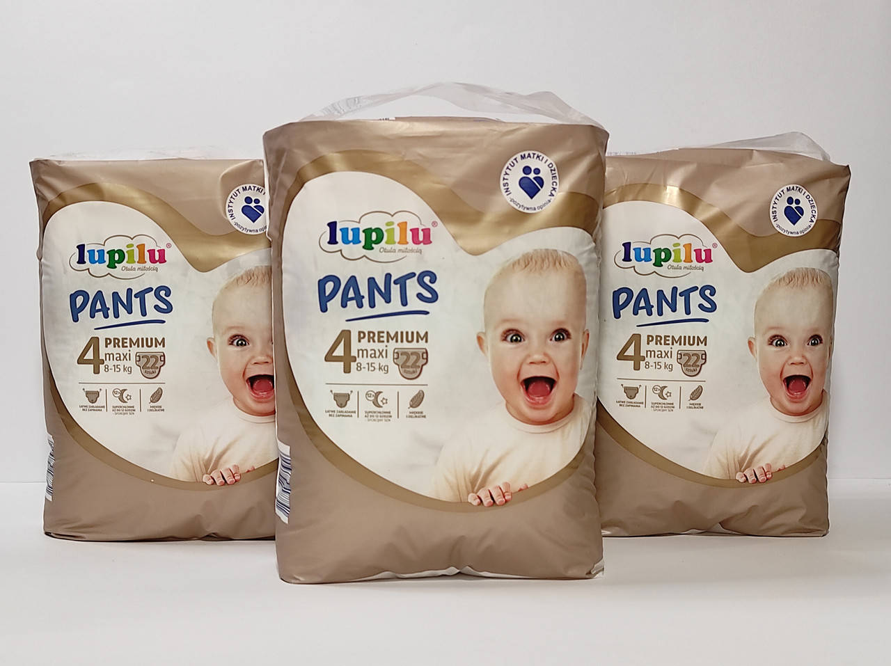 

Підгузки-Трусики Lupilu premium розмір 4 .Вага (8-15) кг. Набір з 3 пачок 66шт., Белый