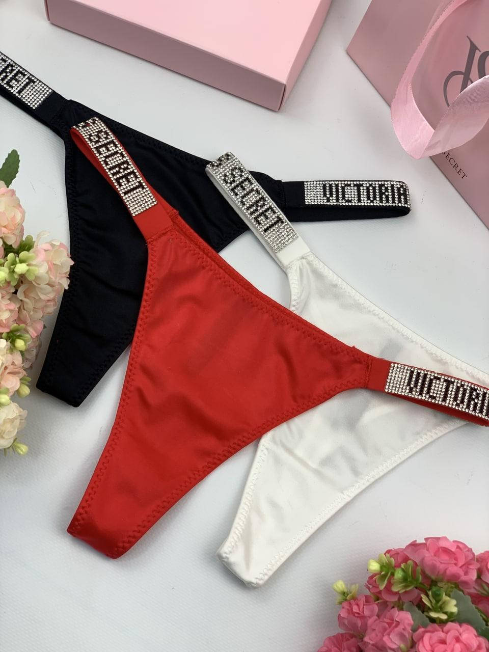 

Трусы стринги Victoria’s Secret Стразы, Разные цвета