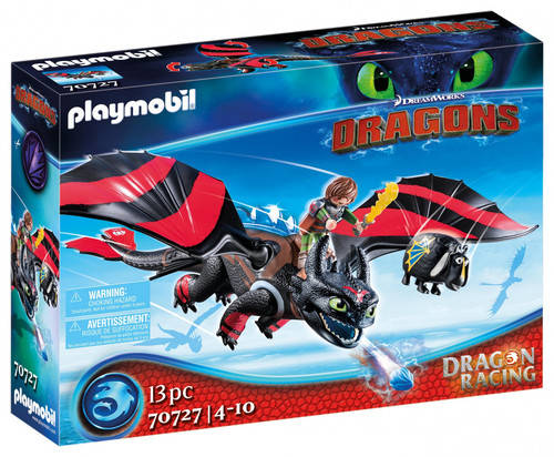 

Playmobil 70727 Dragon racing Иккинг и Беззубик с LED подсветкой и функцией стрельбы, Красный